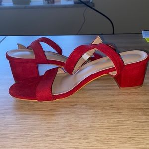 Red Strappy Heel
